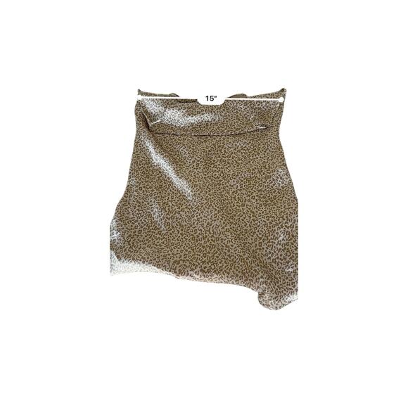 Abercrombie and Fitch Y2K Slip Dress Womens Small Cowl Neck Cheetah Print Mini - Picture 5 of 16